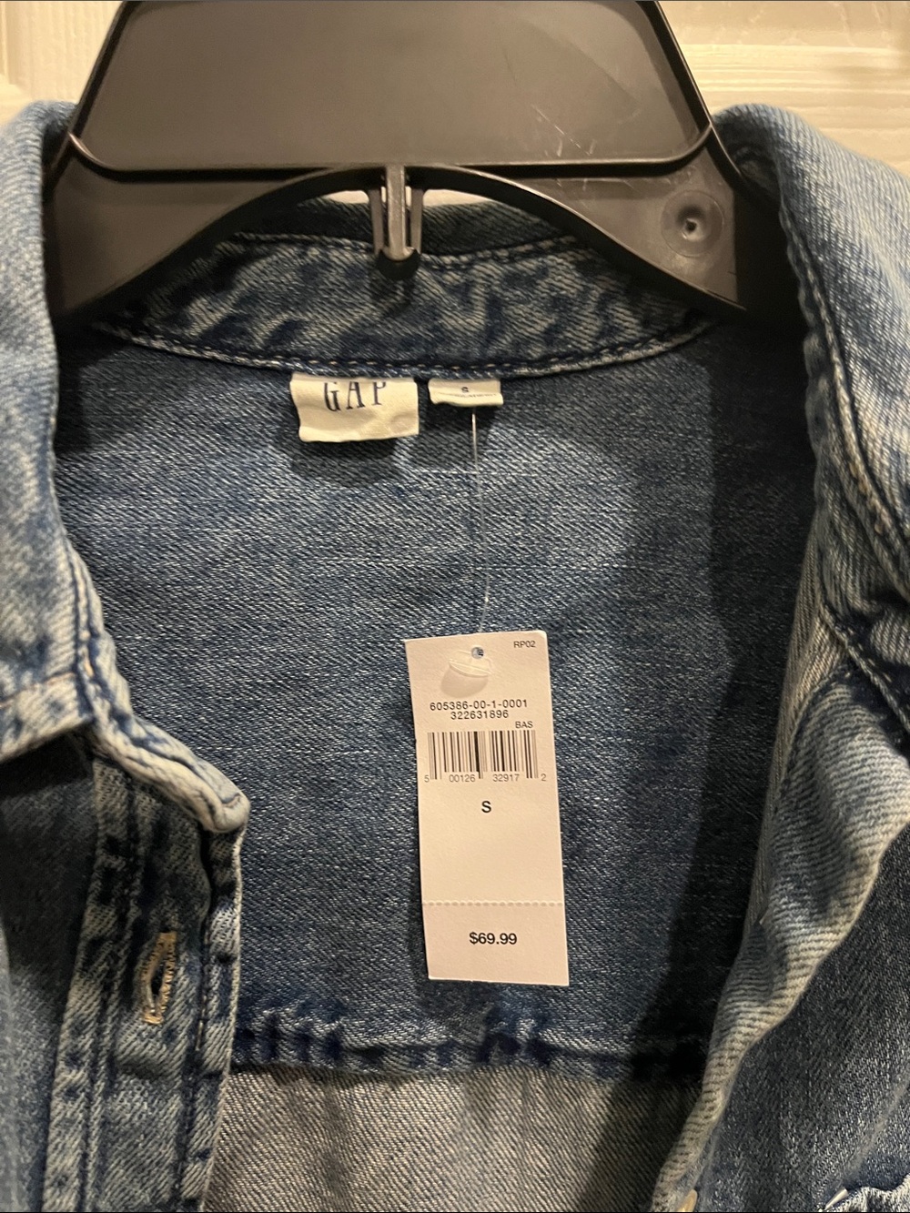 GAP Light Blue Denim Button-Down Shirt
